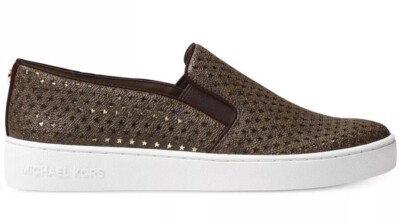 leather flat sneakers
