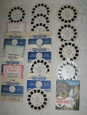 16 Sawyer's View-Master Reels: Travel, Fairy Tales, Movies, with 1952 Reel List