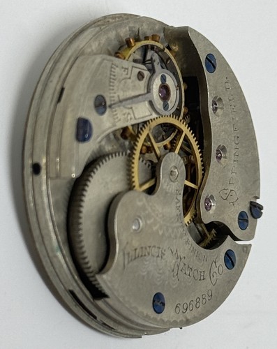 ILLINOIS POCKET WATCH MOVEMENT 6s 1887 11 Jewels Runs - 第 9/18 張圖片
