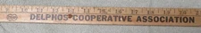 Vintage Advertising Wooden Yard Stick COOP DELPHOS COOPERATIVE ASSOCIATION KS