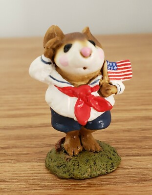 Wee Forest Folk M-168 Stars & Stripes 1990 and Retired in 1996 Annette Petersen