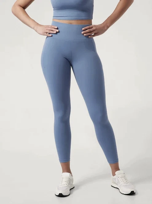 ATHLETA 3X Salutation Stash Pocket II 7/8 Tight Leggings 3X Cottage Blue  NWT