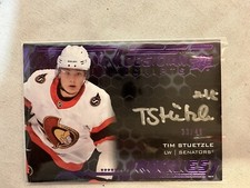 2020 SPx UD Black Obsidian Scripts Purple /49 Tim Stutzle #ORS-TS Rookie Auto RC