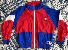 VINTAGE Signatures By Ed West MLB Chicago Cubs Full Zip Jacket Size Men's MEDIUM