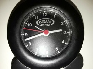 Wolf Designs Travel Alarm Clock with instructions