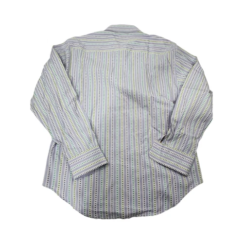 Robert Graham Mens L Large Tailored Fit Striped Button Front Dress Shirt image 5