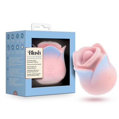 Blush Kissing Rose Silicone Floral Vibrator With Tongue Motion Adult Sex Toy  | eBay
