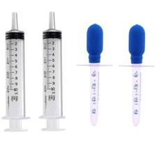 Graduated Oral Syringe 10 ml Medicine Dropper 5 ml for Infants 2 pk 4 total