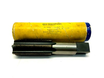 Morse Cutting Tools 2046 HHS Hand Tap Taper Style 6 Flute 1-3/8''-12 NF HS GH4 