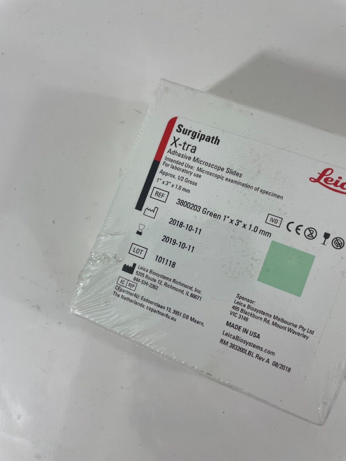 Leica Surgipath Xtra Adhesive Microscope Slides 1" x 3" x 1.0mm Exp