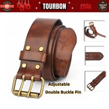 TOURBON Leather ToolS Carrying Belt 2inch Workshop Belt Adjustable Heavy Duty-UK