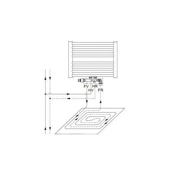 OVENTROP Multiblock T-RTL Anschlussarmatur m. RTL-Ventil Eckform 1/2" IG - Bild 3 von 3