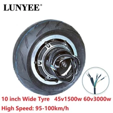 10inch 60V 3000W Wide Tyre Hub Motor High Speed Brushless Electric Bicycle Motor