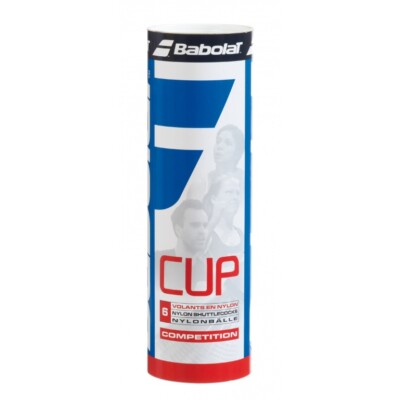 6x BABOLAT CUP NYLON SHUTTLECOCKS SLOW NEU 16  badminton federbälle nylonbälle