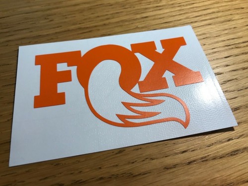2x FOX SHOX LOGO DECAL VINYL STICKER BIKE CAR VAN CAMPER MTB DOWNHILL HELMET - 第 1/17 張圖片