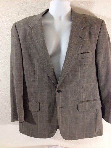 Burberry Tan & Black Houndstooth Check 40R Reg Sportcoat Blazer Jacket Vintage - Picture 7 of 12
