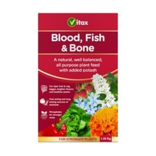Vitax Blood,Fish & Bone Fertilizer 1.25kg– Organic Plant Food for Healthy Growth 7.04 per kilo