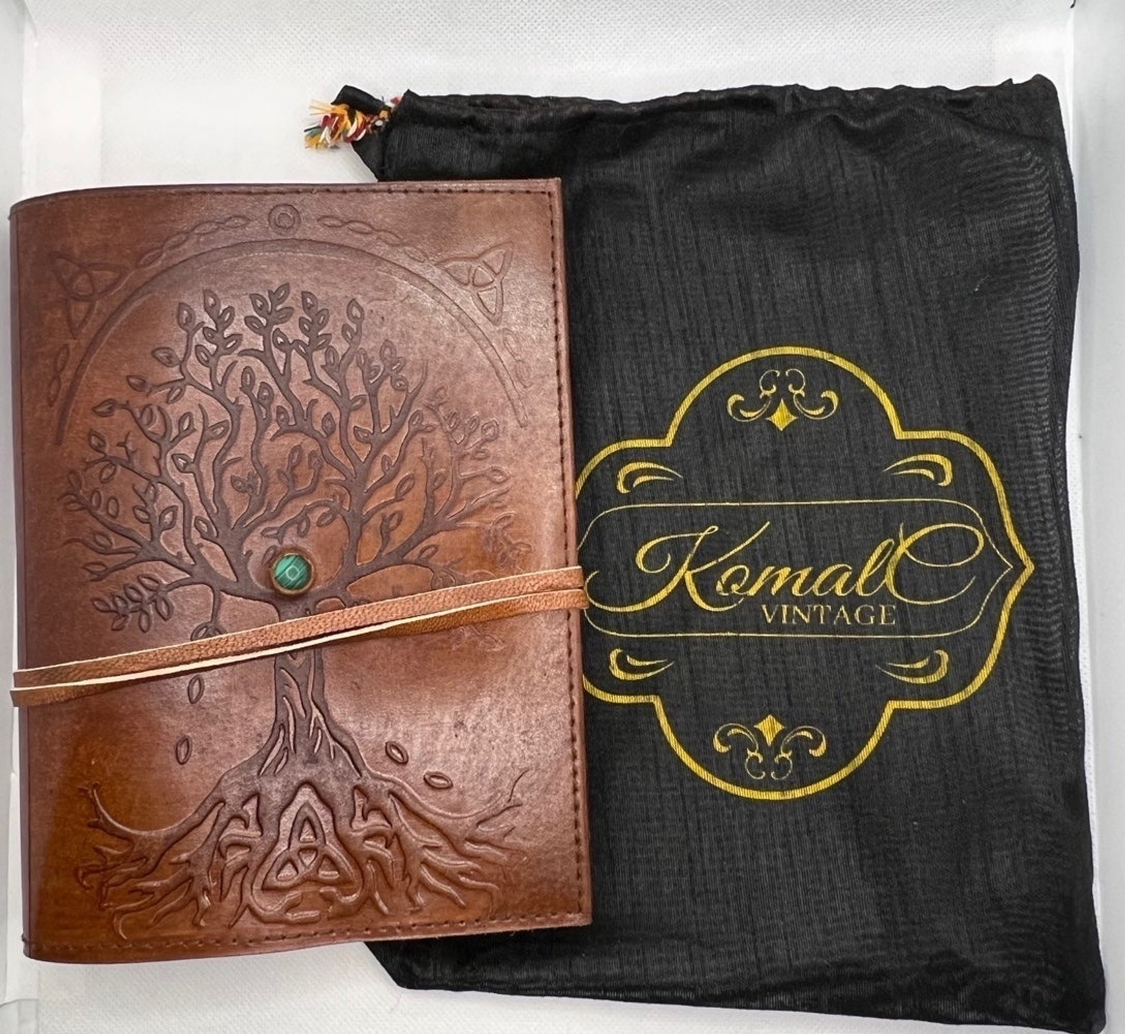 Leather Journal Notebook Daily Diary Notepad by Komal's Passion Bx 1A-image