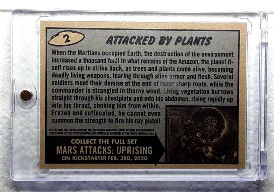 2020 Mars Attacks Uprising Heritage  Parallel Card 2 ATTACKED BY PLANTS - Image 2 of 2