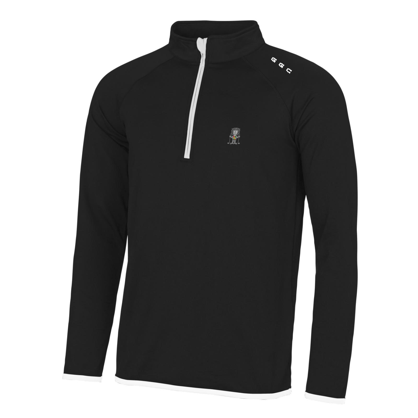 Golf God Clothing Mens black 1/4 Zip Top Pullover Sports Sweater jumper