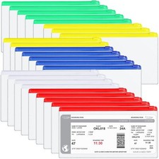 100 Pcs Poly Envelopes with Zipper Pencil Case Bill Pouches for Cash Money