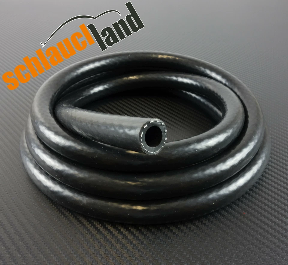 SCHLAUCHLAND 1m Silikonschlauch VARIO schwarz ID 4mm *** Unterdruckschlauch Gewebeschlauch