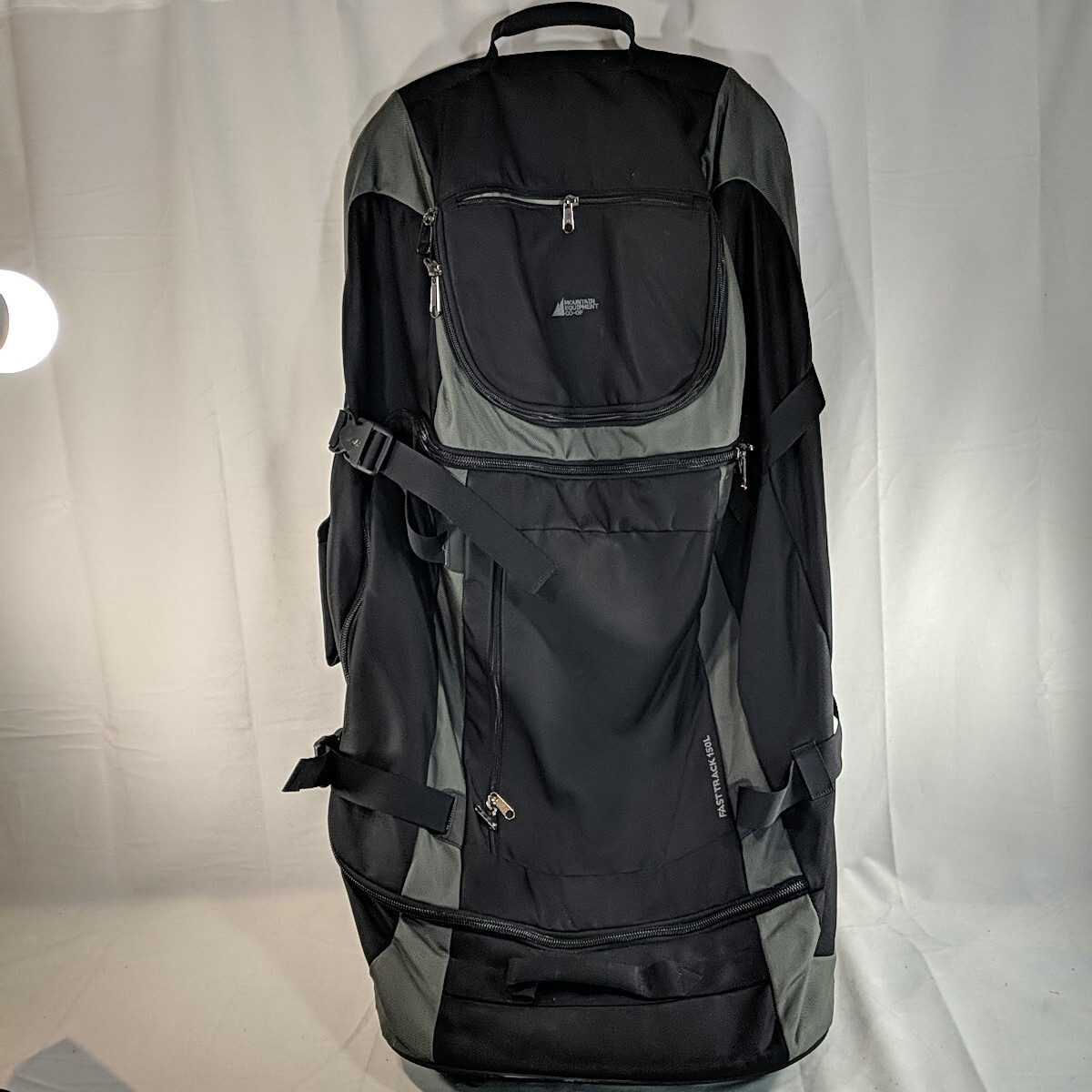 Co-op Fast Track 150l Roller Bag Wheels Black Grey Travel