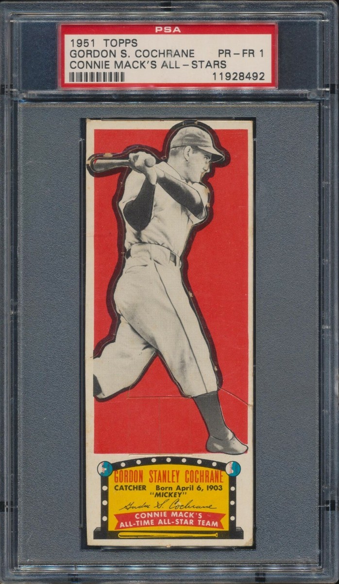 1951 Topps Connie Mack All Stars Mickey Cochrane HOF PSA 1 +++EYE 