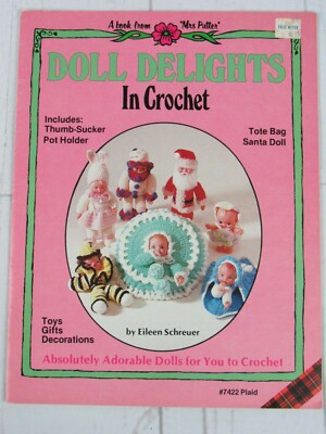 Plaid Mrs Putter Doll Delights In Crochet Pattern #7422
