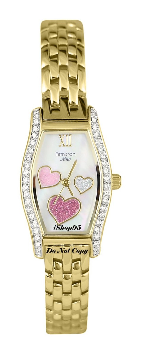 NEW Ladies Armitron Swarovski Mother of Pearl Heart Watch | eBay display picture 3