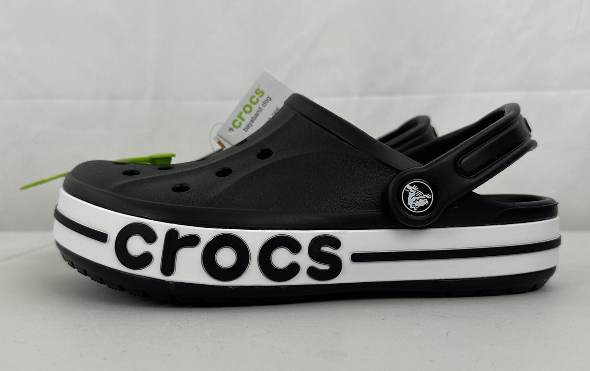 Crocs Bayaband Clog Unisex Women's US Size Black White 205089