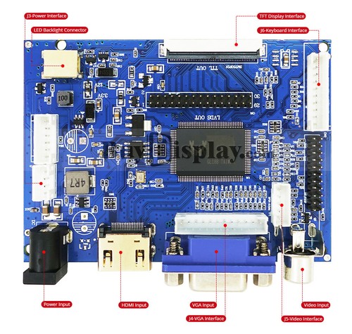 4 3"TFT Color LCD Display Module,w/HDMI,VGA,Video Driving Board for Raspberry PI - Picture 5 of 6