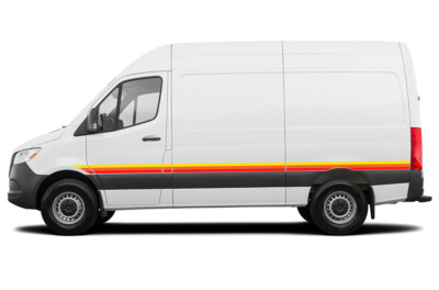 Retro stripes lines graphic decals stickers vinyl kit for Mercedes Sprinter  set