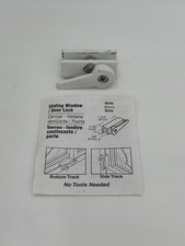 Window Defender Security U9825 White Sliding Window Lock No Tools Needed U-9825