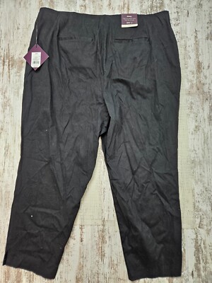 Ava & Viv Women's High Rise Comfort Waist Stretch Skinny Pants Size 20W Black
