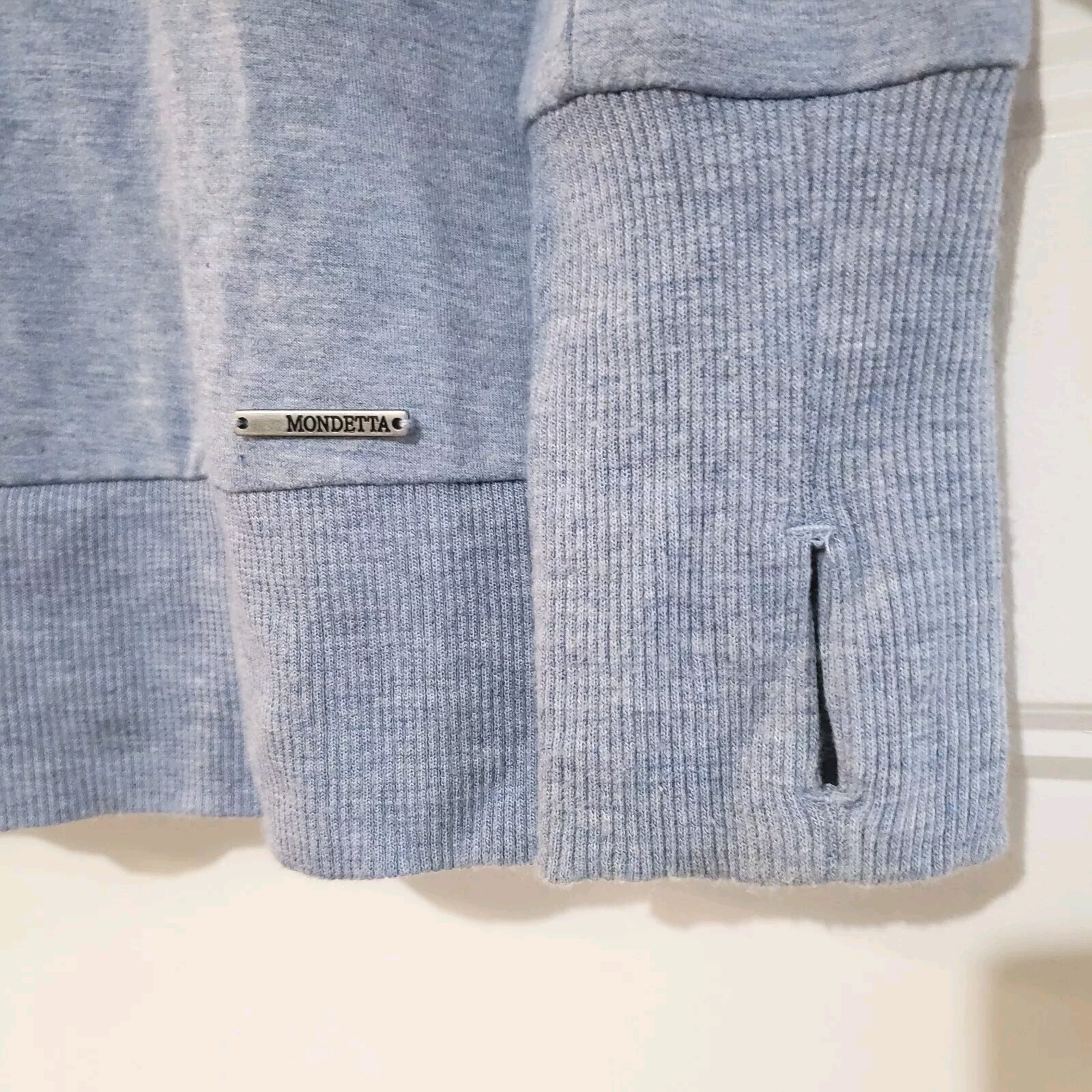 Mondetta Open Zip Back Pullover Long Top Heather … - image 3