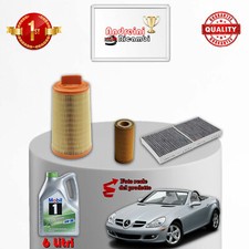 KIT TAGLIANDO 3 FILTRI E OLIO MERCEDES SLK 200 R171 120KW 163CV DAL 2004 ->