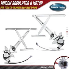 2pcs Front LH & RH Power Window Regulator & Motor for Toyota 4Runner 1990-1995