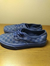 VANS Classic True Blue Mono Checkered Skate Lace Sneakers Men 5 Ladies 6.5