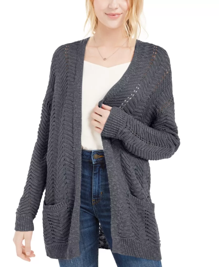 Gray duster shop cardigan