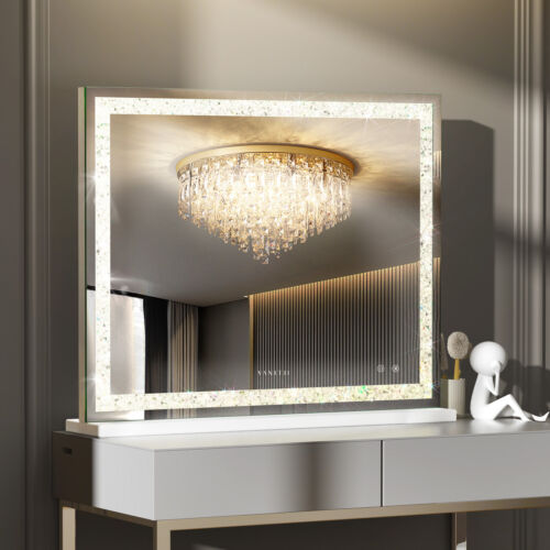 VANITII GLOBAL Bluetooth Hollywood Vanity Mirror with Crystal Light Strip 100CM - Picture 2 of 8