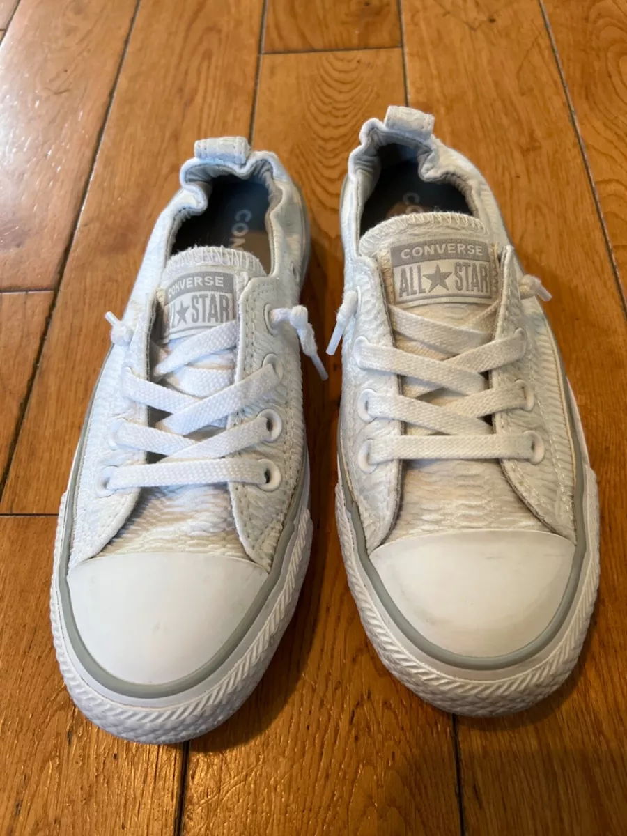 Women s Elastic Scrunch Back CONVERSE Chuck Taylor All Star Slip On Shoes Sz 6