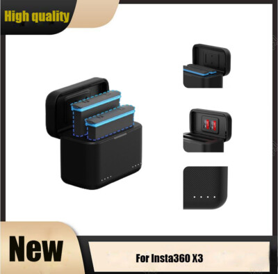Portable Battery Charger For Insta360 X3 Battery 2 Slots TF Card Storage Box SDE