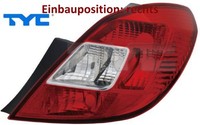 TYC 11-11431-01-2 Heckleuchte Rechts RüCklicht Hecklicht RüCkleuchte FüR Opel