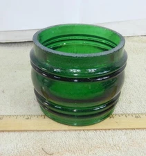 Vintage Nautical Green Navigation Ribbed Glass Globe Marine Railroad Lantern !