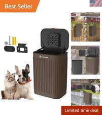 Wall Mount Dog Poop Trash Can Outside, 2.1 Gallon Small Dog Waste Bin with Li...
