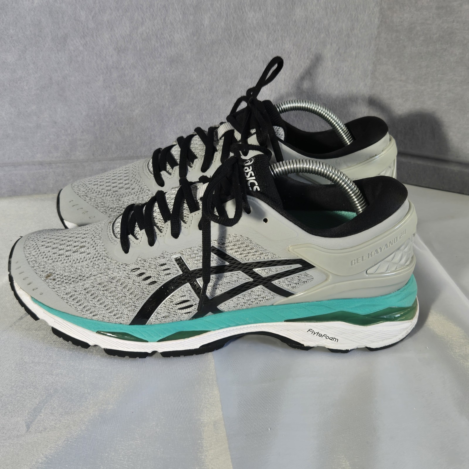 Asics Gel-Kayano 24 Women’s Running Shoes - Gray/Turquoise - Sz 10