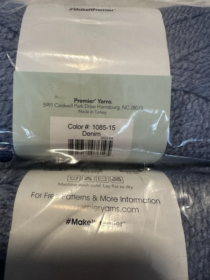 Premier Anti Pilling Bamboo Chunky #5 80acrylic 20rayon 131yds 3.5oz 4colors av - Image 2 of 4