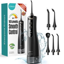 Cordless Portable Water Flosser - 10 Pressure Settings for Sensitive Gums