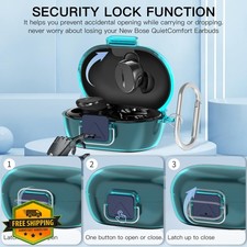 Bose QuietComfort Earbuds 2024 Case Clear TPU, Shockproof Cover